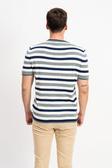 Kısa Kol Çizgili Triko Tişört