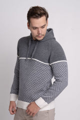 Kapüşonlu Kalın Erkek Triko Kazak