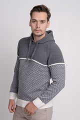 Kapüşonlu Kalın Erkek Triko Kazak