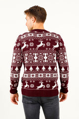 Yılbaşı Desenli Erkek Triko Kazak