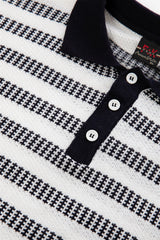 Polo Yaka Çizgili Triko Tişört