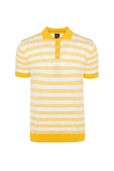 Polo Yaka Çizgili Triko Tişört