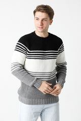 Bisiklet Yaka Selanik Örgü Erkek Triko Kazak