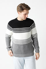 Bisiklet Yaka Selanik Örgü Erkek Triko Kazak