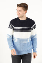 Bisiklet Yaka Selanik Örgü Erkek Triko Kazak