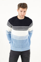 Bisiklet Yaka Selanik Örgü Erkek Triko Kazak