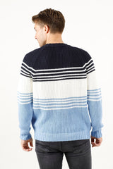 Bisiklet Yaka Selanik Örgü Erkek Triko Kazak