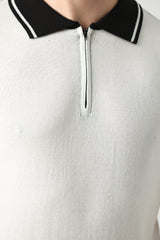 Polo Yaka İki Renkli Erkek Triko Tişört