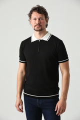 Polo Yaka İki Renkli Erkek Triko Tişört