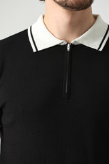 Polo Yaka İki Renkli Erkek Triko Tişört