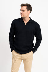 Polo Yaka Erkek Triko Kazak