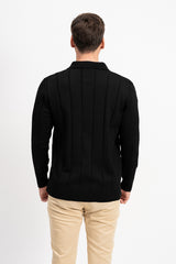 İnce Dokuma Polo Yaka Erkek Triko Kazak