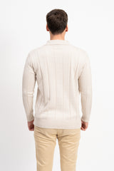 İnce Dokuma Polo Yaka Erkek Triko Kazak