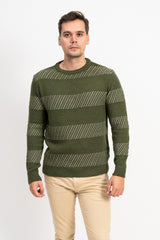 Bisiklet Yaka İki Renkli Erkek Triko Kazak