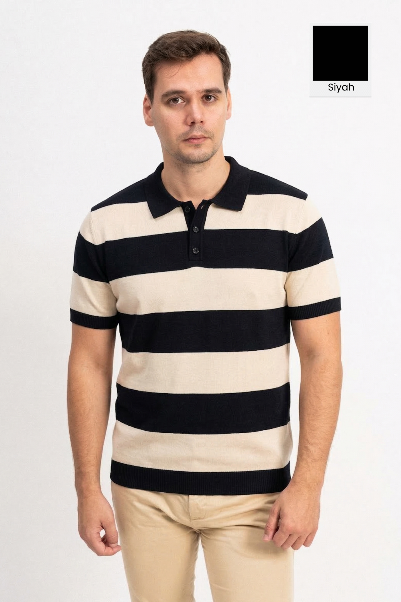 Kısa Kol Polo Yaka Erkek Triko Tişört