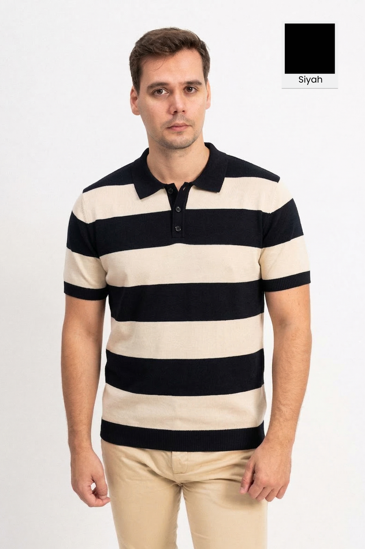 Kısa Kol Polo Yaka Erkek Triko Tişört