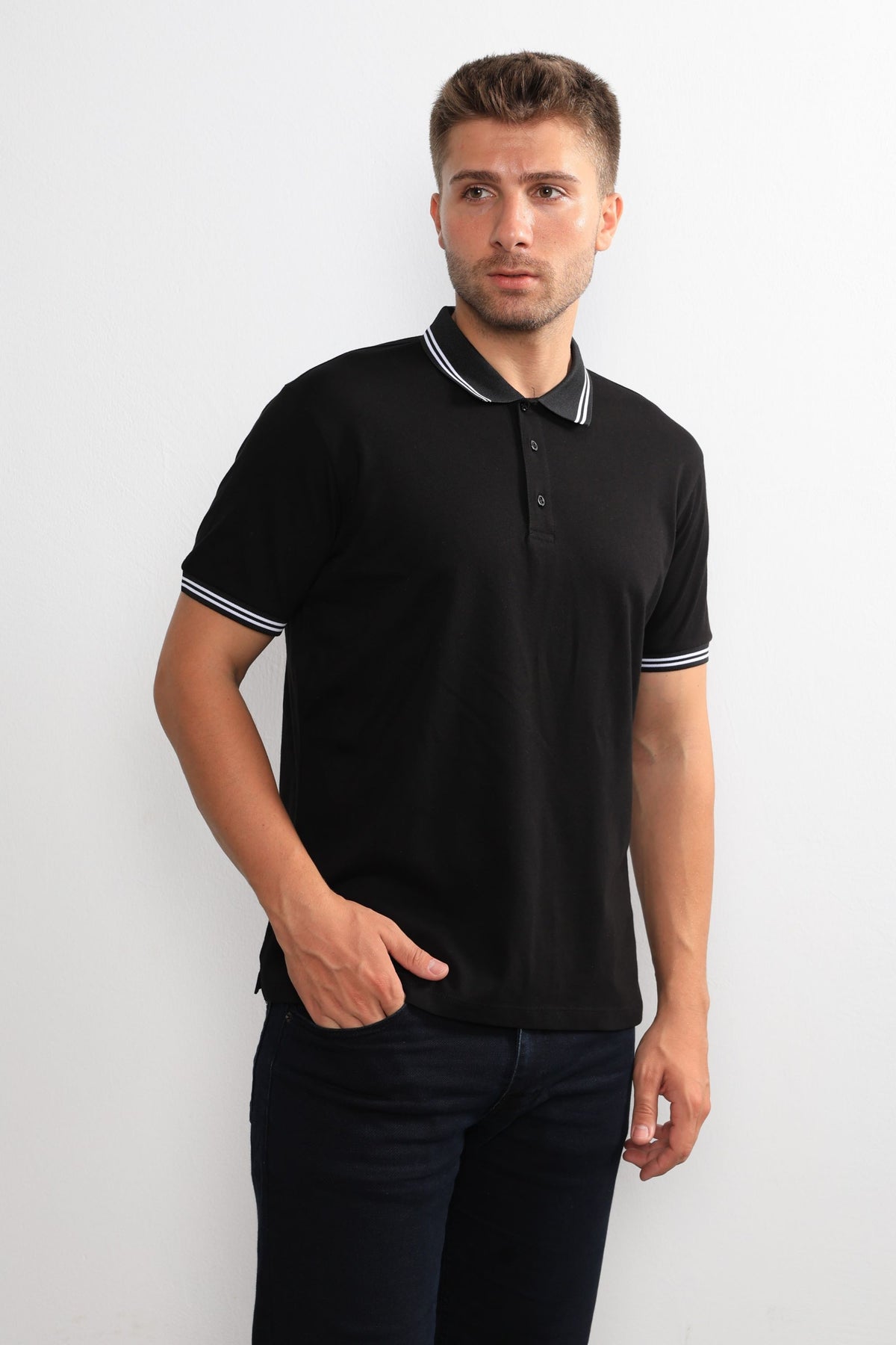 %100 Pamuk Polo Yaka Tişört