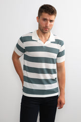 %100 Pamuk Polo Yaka Çizgili Tişört