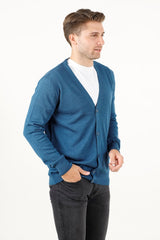 V Yaka Basic Erkek Triko Hırka