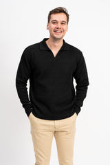 Polo Yaka Erkek Triko Kazak