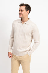 İnce Dokuma Polo Yaka Erkek Triko Kazak