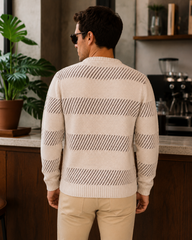 Regular Fit Ekru Erkek Triko Kazak