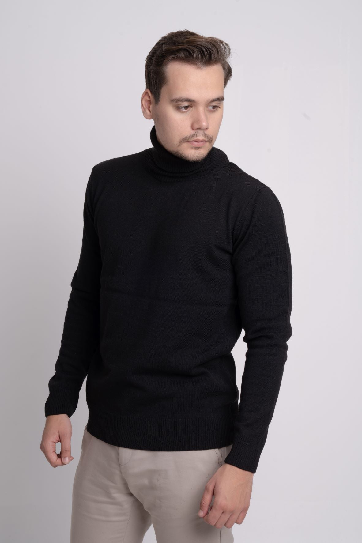 Balıkçı Yaka Basic Erkek Triko Kazak